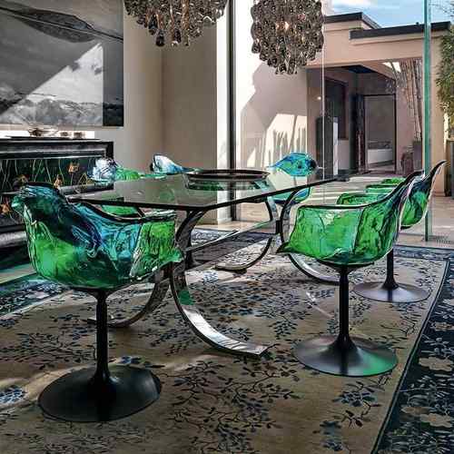 象透树抽脂花透明凳子瓣椅子明吧台旋转凳子软室内酒店客厅装抽象