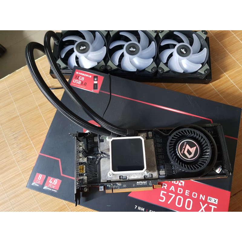 公版RX5700/XT涡轮散热改装没差一体式水冷风冷立体散热器降温件