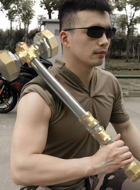 五金昊天锤雷神之锤五金版diy摆件圣锤网红爆款八棱亮银锤金箍棒