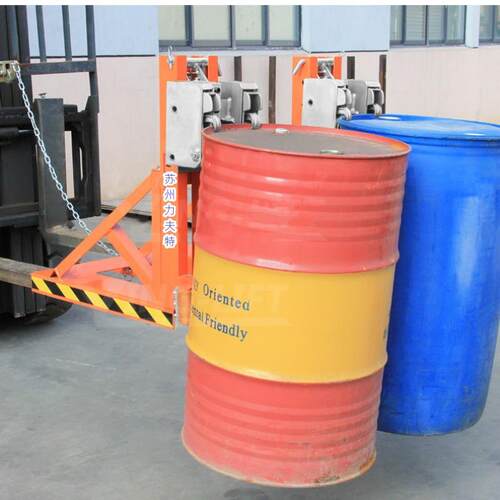 重型卸桶神器叉车用200l塑料铁桶鹰嘴属具仓库圆桶装卸搬运车神器