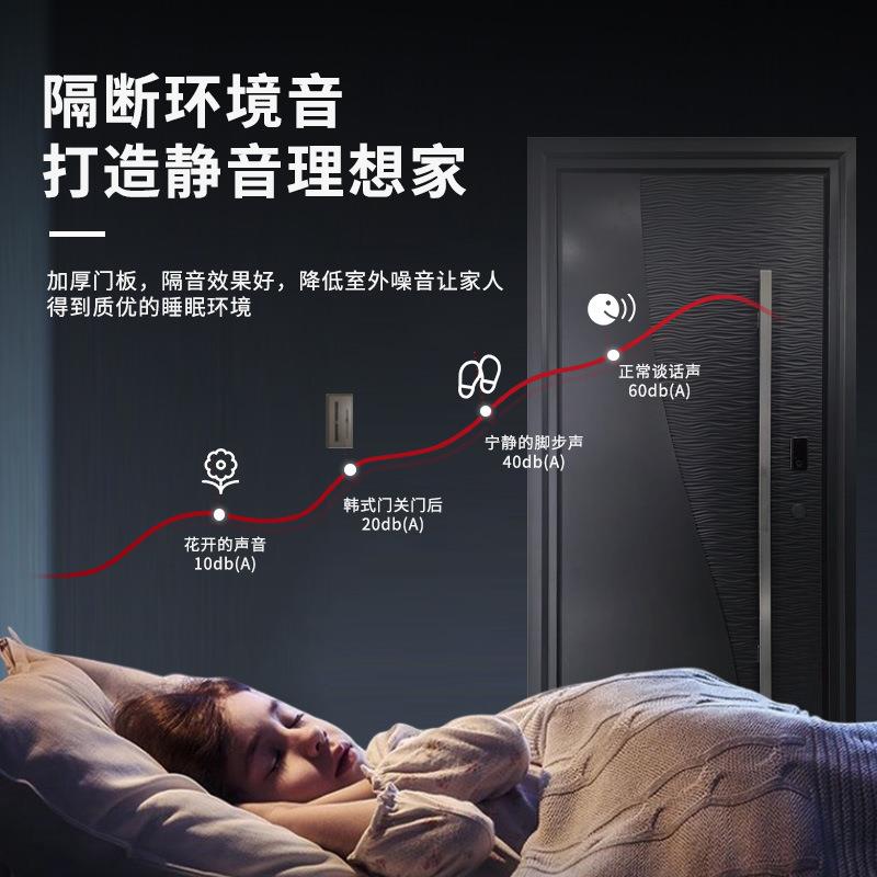 304不锈钢进户门防盗隔音韩式门轻奢家用别墅不锈钢入户门