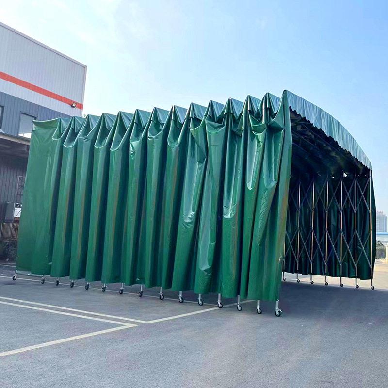 广州定制雨篷工厂移动推拉棚电动过道篷帐篷仓库棚物流防雨棚