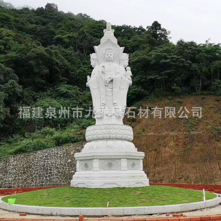 石雕观音像佛像汉白玉滴水观音像寺庙供奉佛像观音菩萨厂家制作