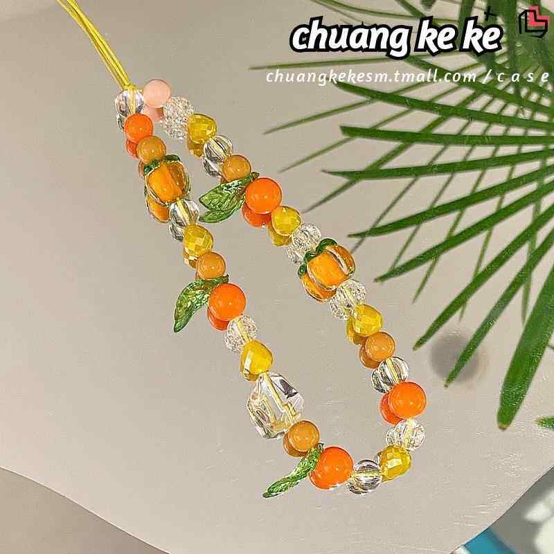 网红柿柿如意手工编织大橘大利手机挂绳手腕绳包挂件钥匙挂链原创