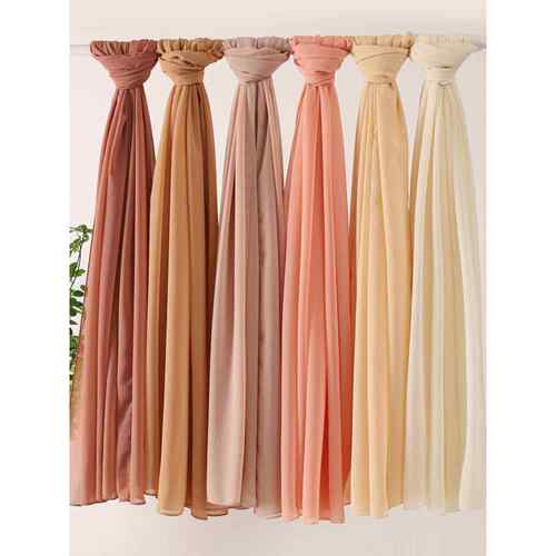 Single color chiffon scarf for women