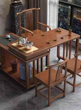 中泡式旋转WUT茶几阳实木折叠干台台办动公室茶水柜小户型家用移