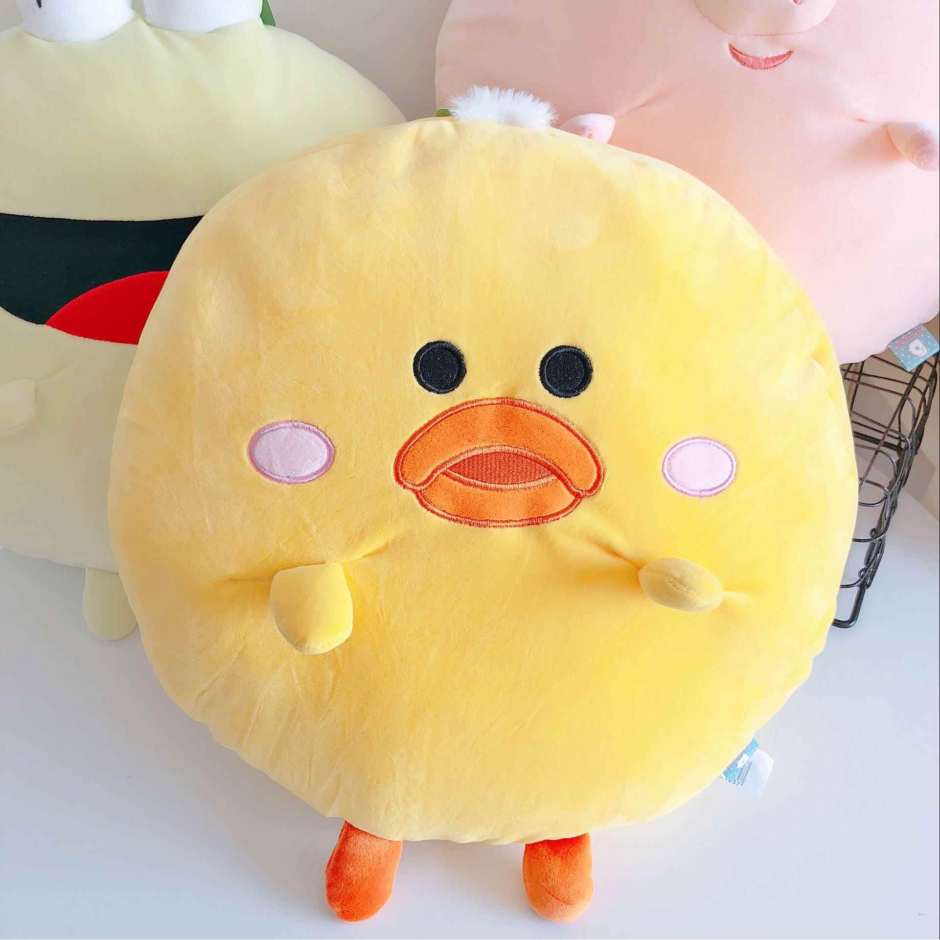 高档睡抱in可爱软体森林s动物小猪柔软羽绒棉枕沙发靠垫午枕飘窗