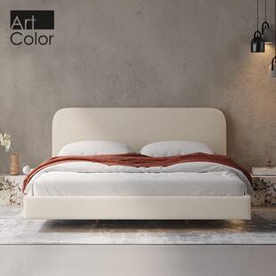 布艺床下沉式 悬浮床 床侘寂风小户型现代简约主卧ins风 Color Art