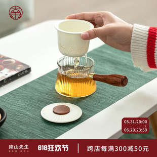 xyt东篱茶壶简约功夫茶具侧把壶防烫单壶家用耐热玻璃泡