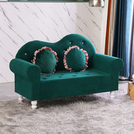 现代简约欧式布艺沙发，单人双人三人小户型，卧室ktv服装店铺贵妃椅