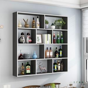 简约现代架酒柜F96S7M9M壁意挂式创餐厅饭店墙酒上悬挂式红酒架多