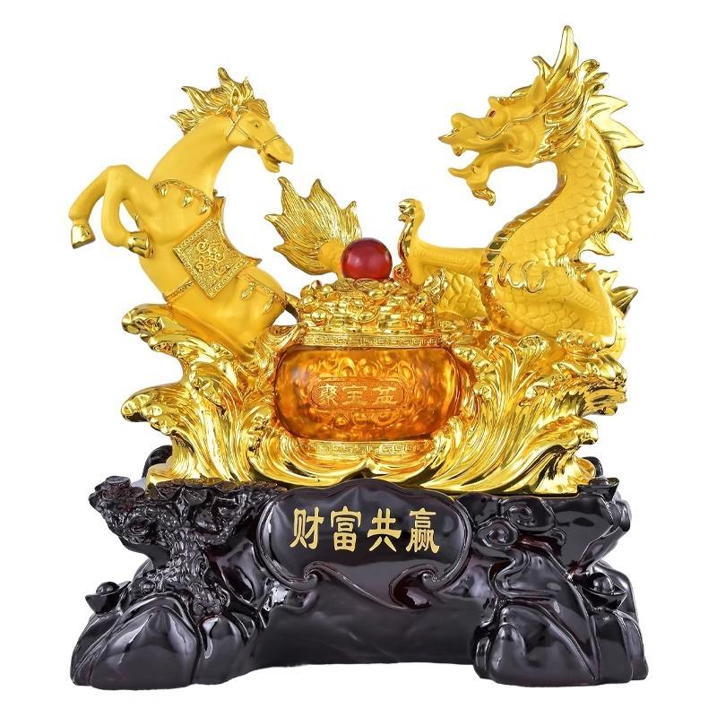龙马精神摆件招财乔迁搬家礼物送朋友高档实用家居客厅酒柜装饰品