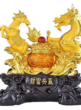 龙马精神摆件招财乔迁搬家礼物送朋友高档实用家居客厅酒柜装饰品