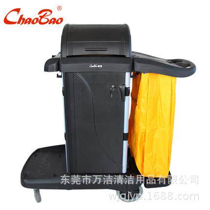 超宝D-011-2多用途清洁手推车酒店客房服务收纳车清扫垃圾车
