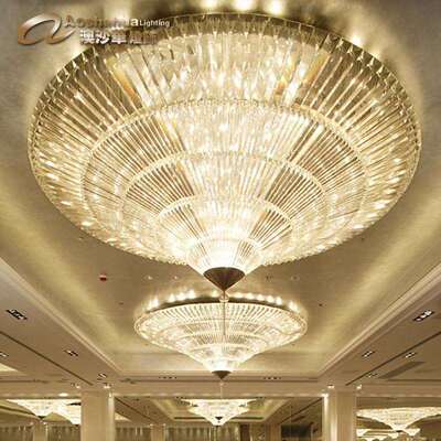 酒店大堂吊灯Chandelier 售楼部沙盘水晶灯 非标工程灯具