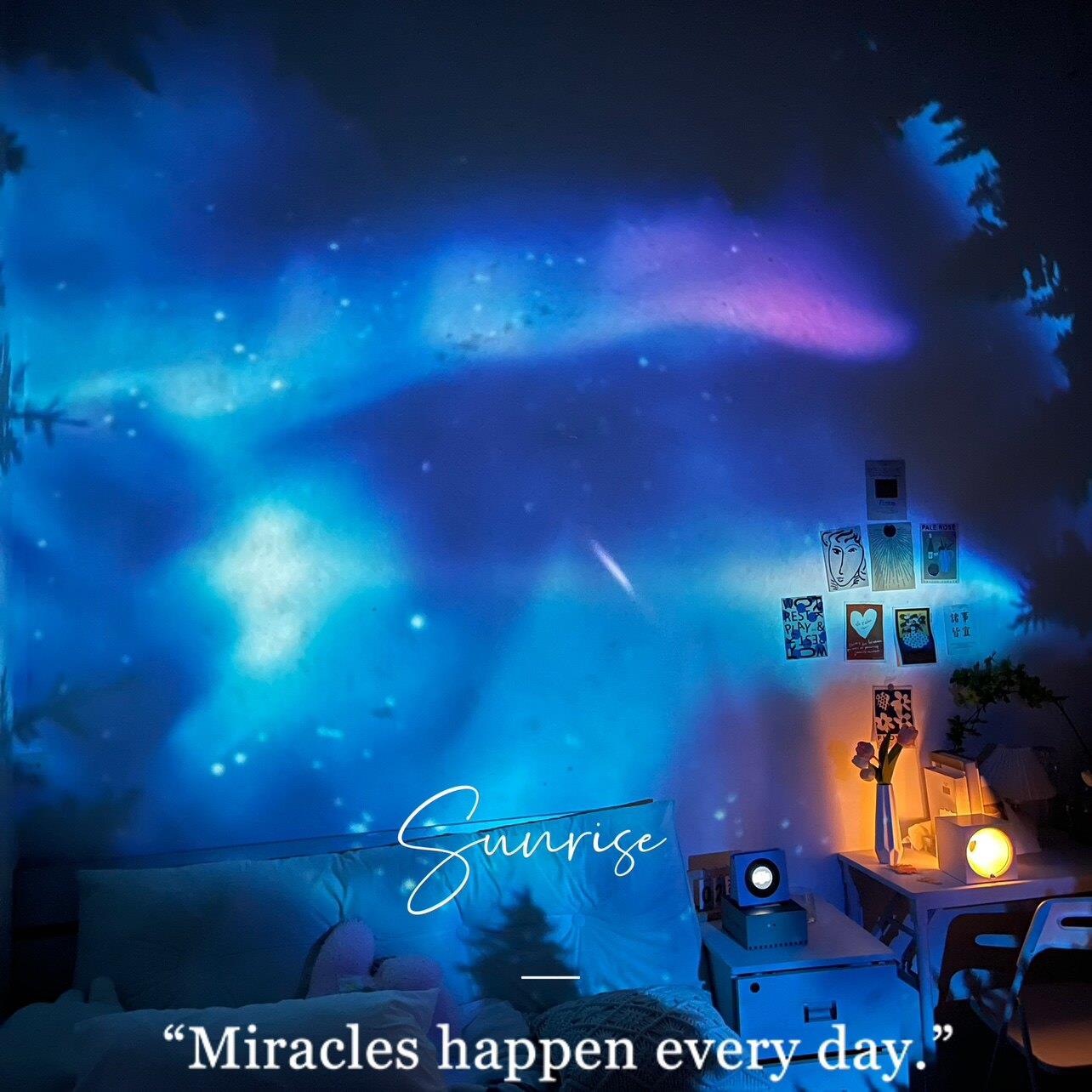 【浪漫极光】带流星星空投影灯满天星房间气氛灯卧室浪漫生日礼物