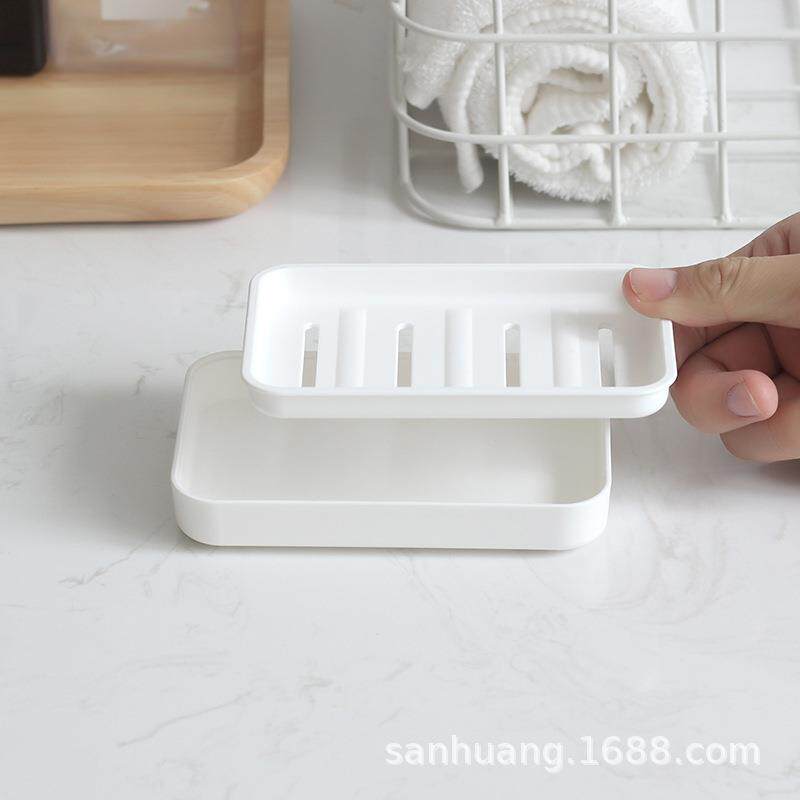 创意浴室带盖双层沥水肥皂盒 卫生间简约手工皂架香皂盒洗脸皂托