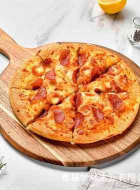 相思托盘家用披萨板圆VDQ带把手悬案板熟形食板牛排餐挂盘实木木