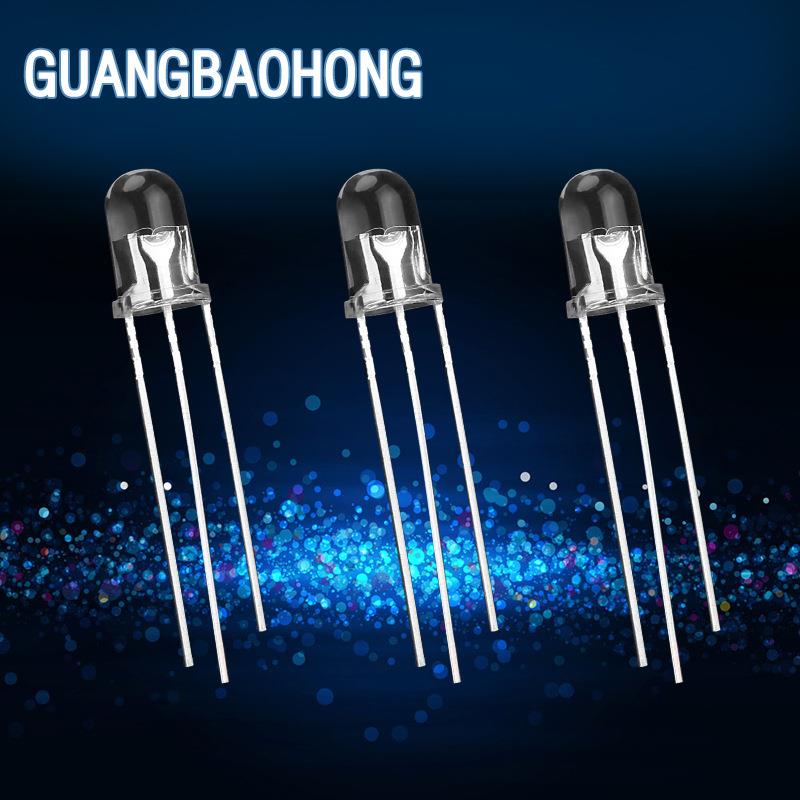 红普绿双色led灯珠 5mm雾状红黄绿双色共阴 F5圆头雾状红绿双色