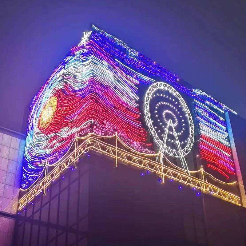 LED玻璃幕墙灯商场主题酒店步行街夜市场景网红装饰亮化工程灯带