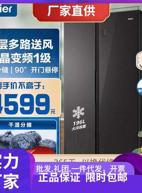 海.尔冰箱BCD-59WGHSSE5SL对开门嵌入干湿分储彩晶玻璃LED触控显