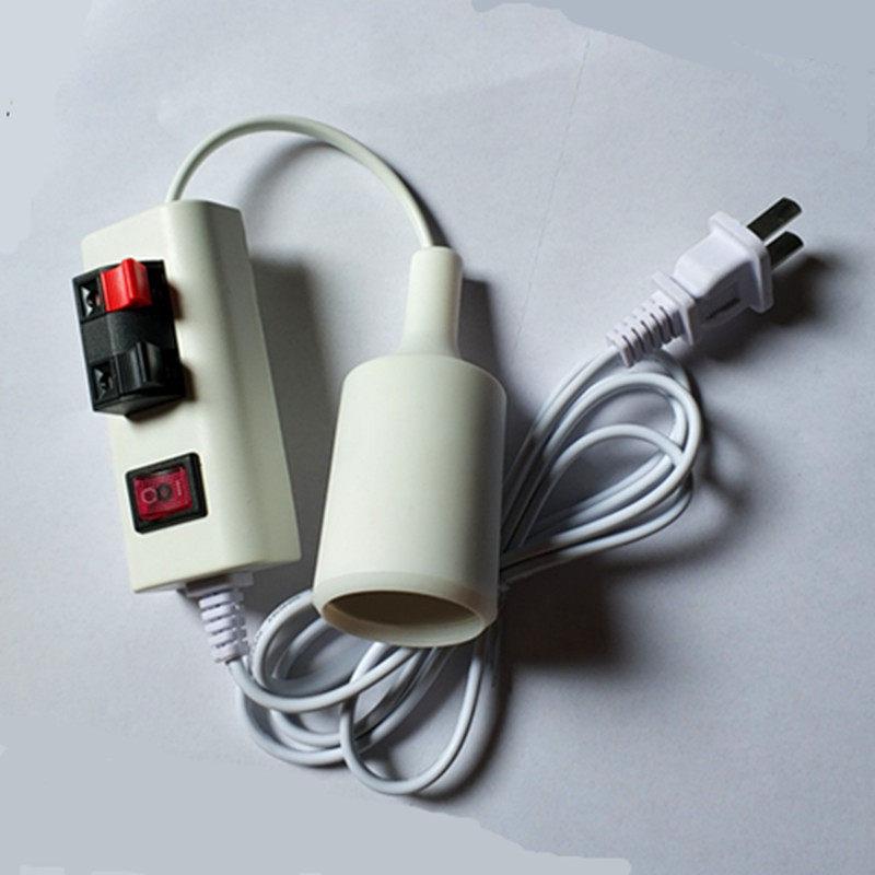 包邮两位试灯夹带指示灯开关带线带灯头试灯器E27灯头LED试灯工具
