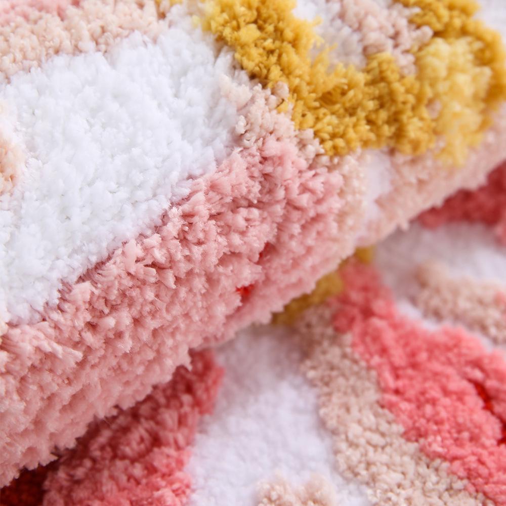 地垫植绒浴室吸水提花高级多巴胺簇绒进门门口垫子卧室床前小地毯