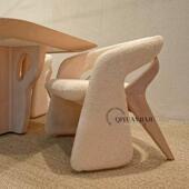 意大利极简主义单人扶手椅Wabi 设计师创意酒店俱乐部谈 Sabi风格