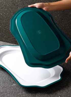 密胺餐具烤乳盘专用猪托商用仿盘瓷配菜盘餐盘异IZN形创意摆盘耐