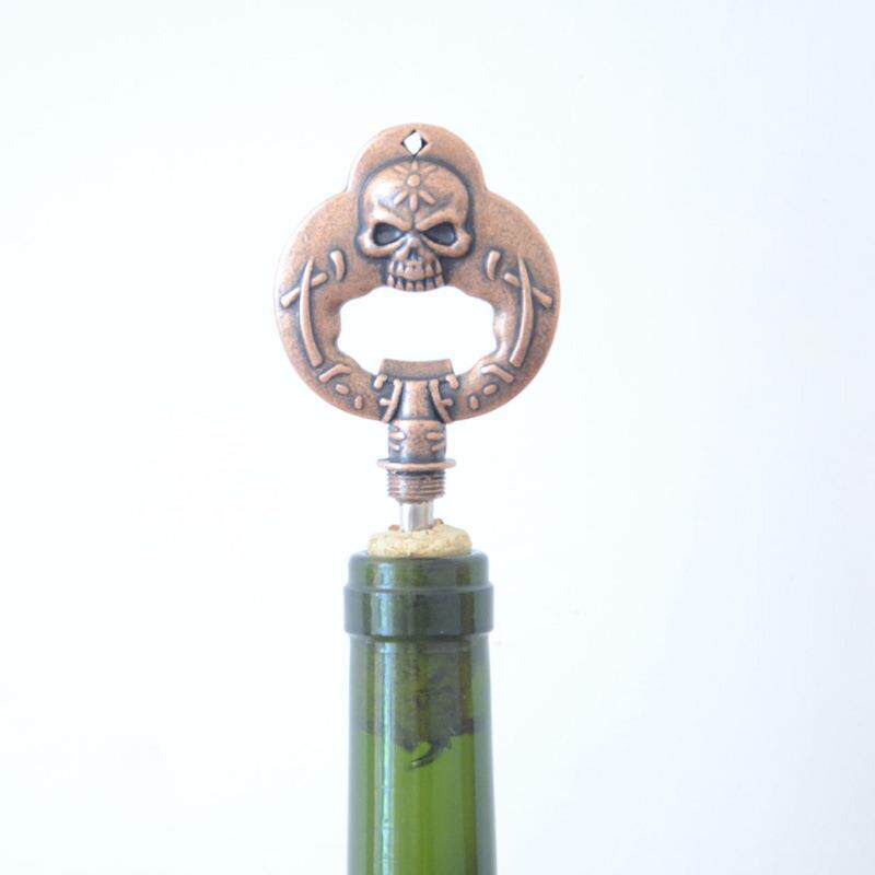 新款多功能酒瓶开瓶器红酒起瓶器锌合金骷髅头啤酒起子