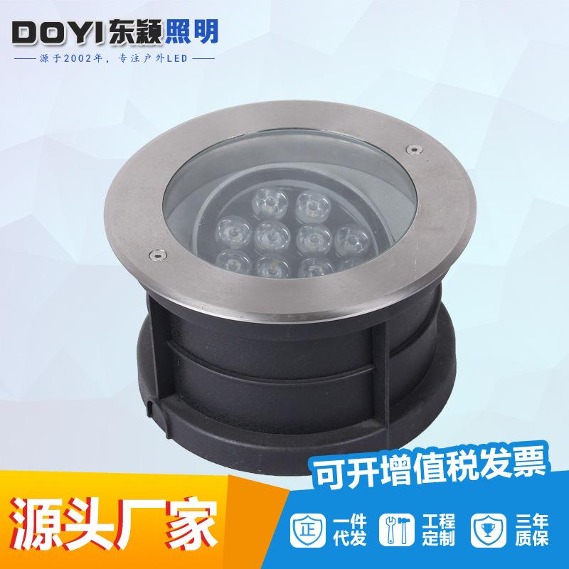 生产销售9w大功率led全不锈钢水下地埋灯可调角度水底灯
