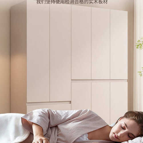 实木衣柜家用卧室新款小户型简易衣柜出租房爆款组装耐用儿童衣橱