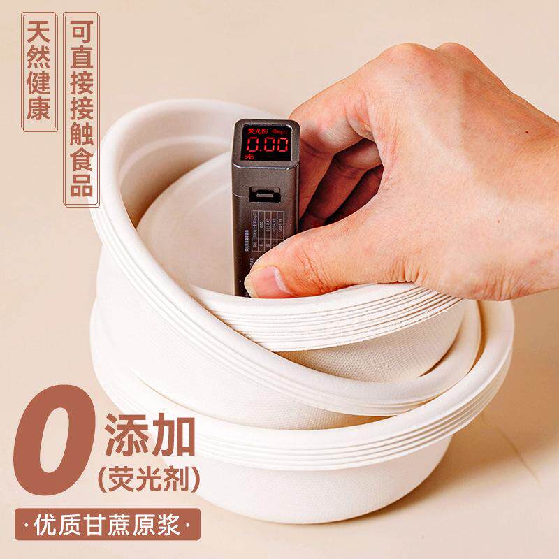 食品级甘蔗纸碗餐具碗筷环保餐具