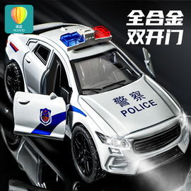 合金警车玩具模型大号儿童，仿真特警察，车小汽车110公安车模3岁男孩