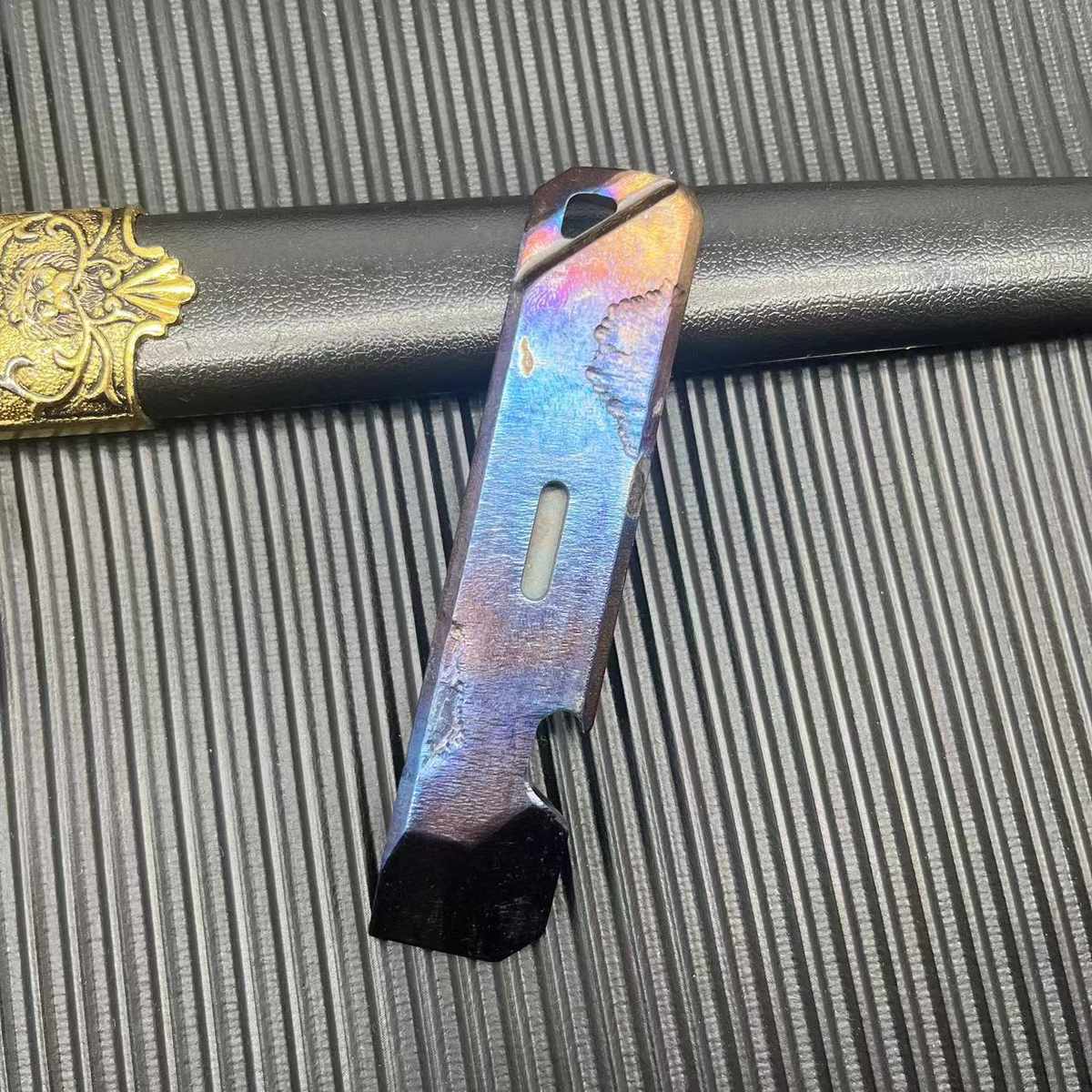 玩款tc4】超开瓶撬棍户外迷你钛合金edc撬棒多功能器【求生存