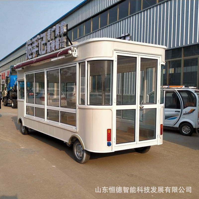 电动餐车多功能小吃车奶茶冰淇淋电动餐车四轮移动肉食熟食摆摊车