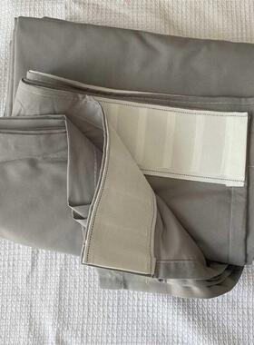 特价清仓窗帘成品窗帘纯色加厚短门帘灰色挂钩款客厅卧室遮光帘超