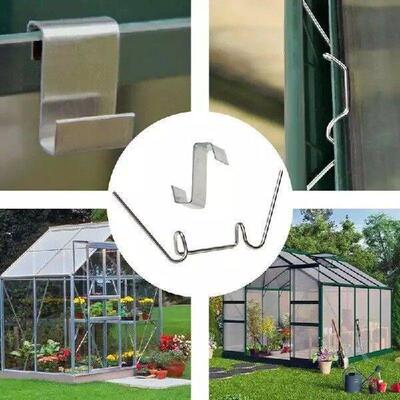 25Pcs U-Shaped Steel Garden Piles Greenhouse Fixing Clips