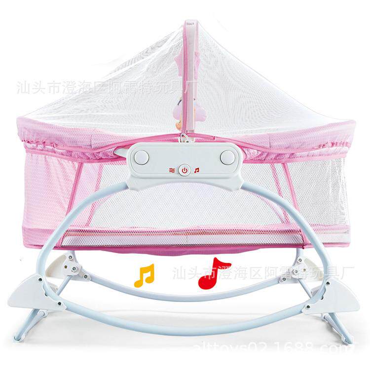 婴儿电动摇篮宝宝音乐震动摇床新生儿智能带蚊帐躺床安抚椅摇椅