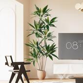 北欧风彷真绿色植物盆栽天鹅绒高端轻奢植物盆景室内客厅落地装 饰