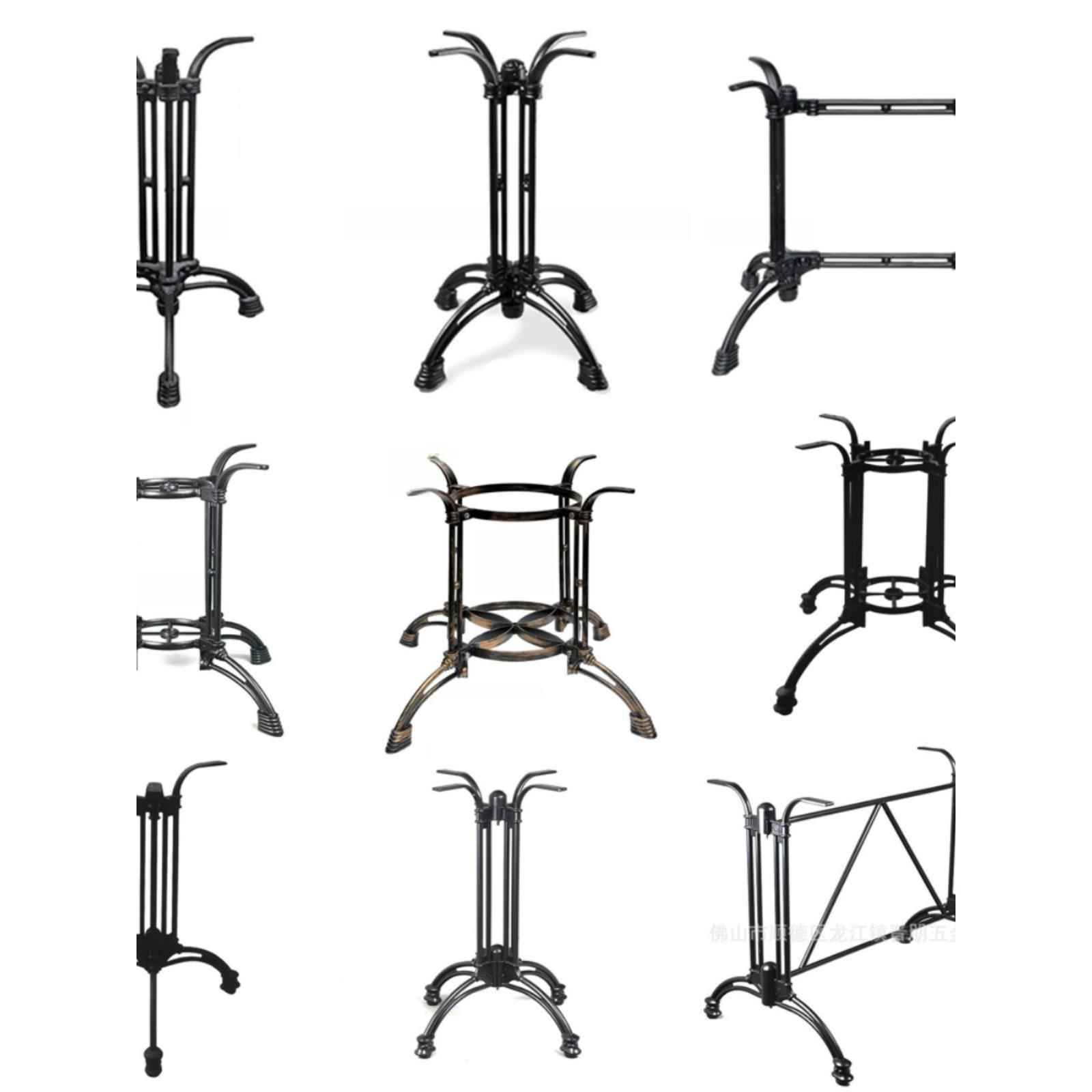 北欧铸铁桌子腿马蹄脚五金家具支架餐桌架酒店吧台西餐厅金属桌脚