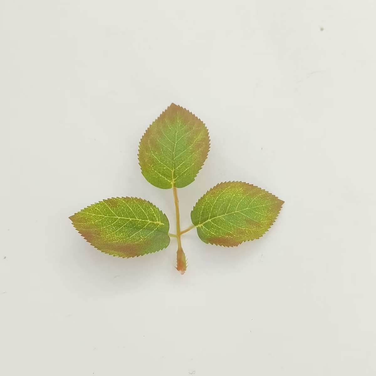 厂家批发绿色叶子仿真植物玫瑰叶金钱叉人造花植物配件清新