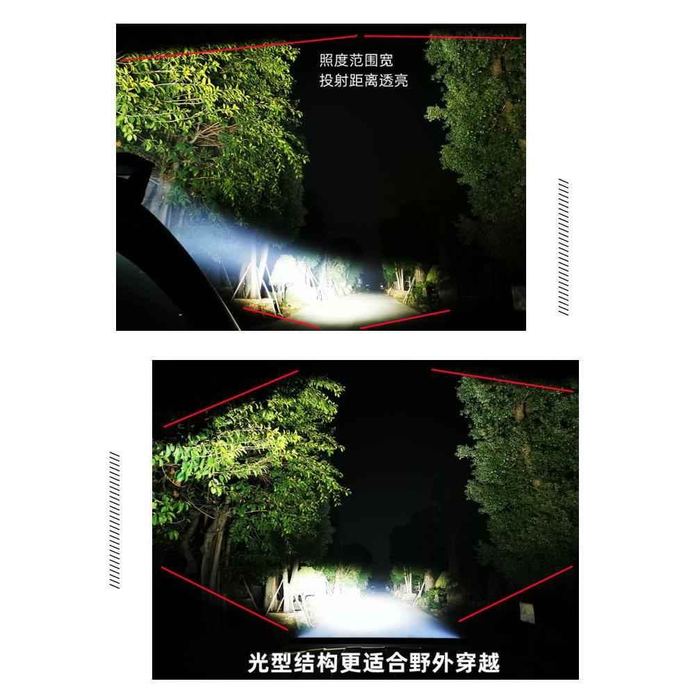 超亮熏黑镜面超薄汽车LED长条灯聚光防水越野车专用射灯中网顶灯