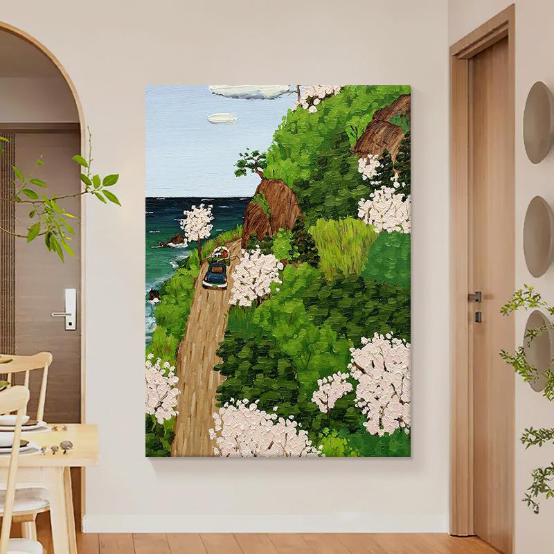 抽S-2230象山景水装饰画客厅术沙发背墙峰玄关走廊汽车风景山绿植