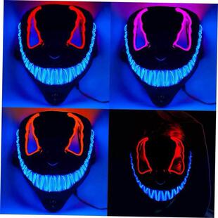 LED Venom Luminous Mask Party万圣毒液 Halloween Ball Horror