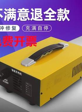 12V24V36V72V电动堆高机充电器观光车电瓶液压车扫地机48V25A充电