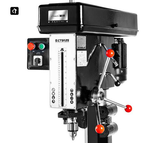 呲铁CTSK25工业级台钻1.1Kw深孔钻床立式钻床深孔加工大行程250mm