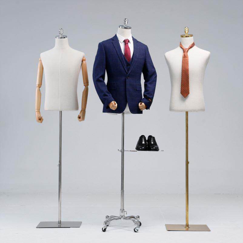 Male model props, half full body suit, model stand, display