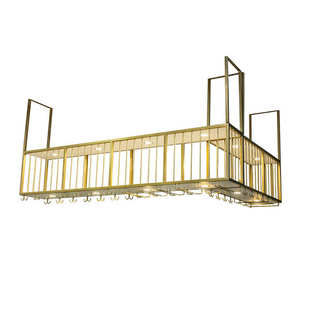 北欧吧台铁艺吊架悬挂式酒架置物架吊柜倒挂高脚杯架酒吧装饰花架