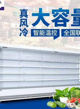 雅绅宝厂家直供组合式风幕柜 牛奶保鲜柜商用超市水果蔬菜风幕柜